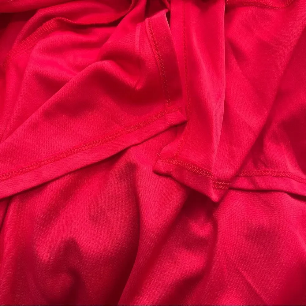 NWT Lulu’s Outstanding Red Ruched High-Low Midi Dress size S - Picture 9 of 12